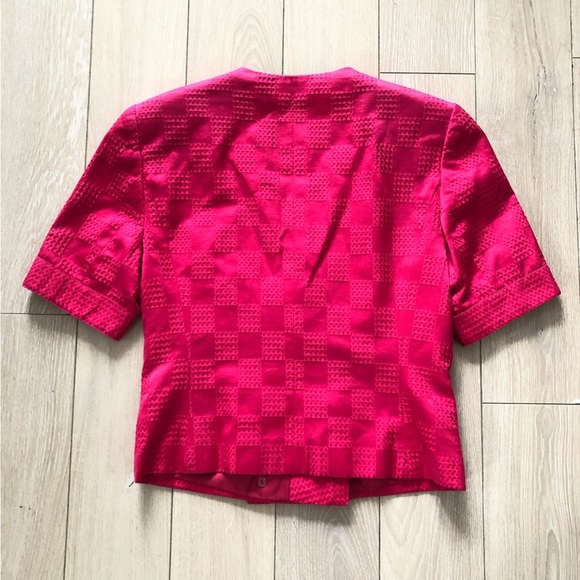 Vintage Louis Feraud Made in West Germany Short Sleeve Blazer in Hot Pink Size 4 - Picture 3 of 11